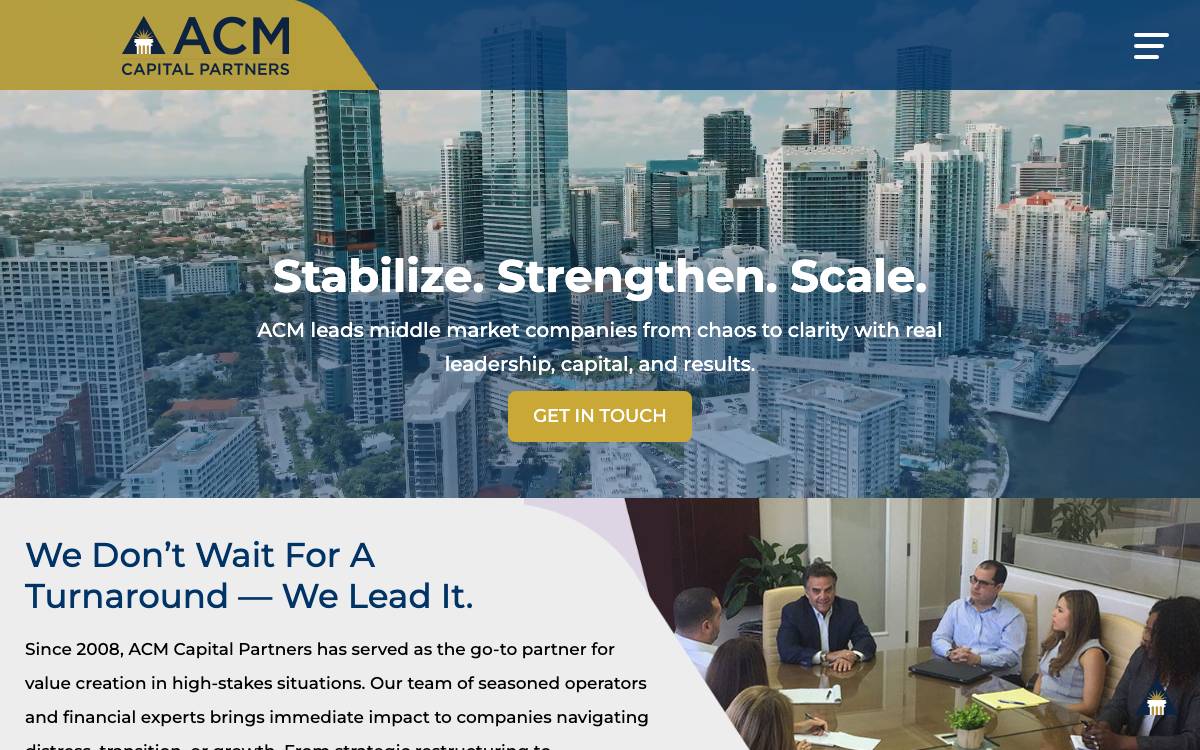 ACM Capital Partners website preview