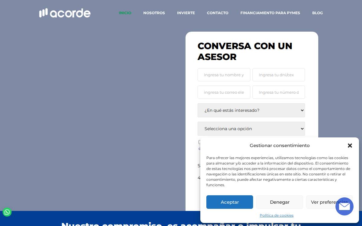 Acorde website preview
