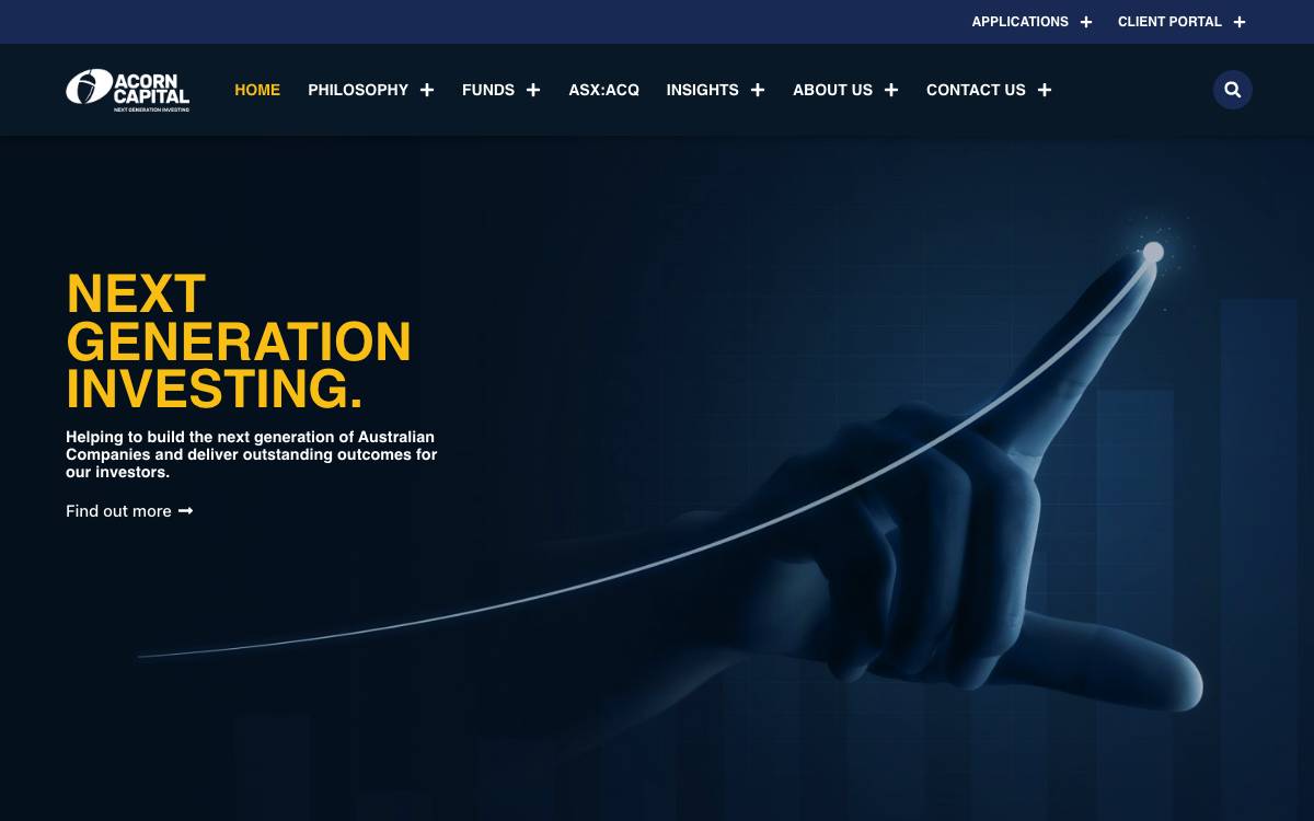 Acorn Capital website preview