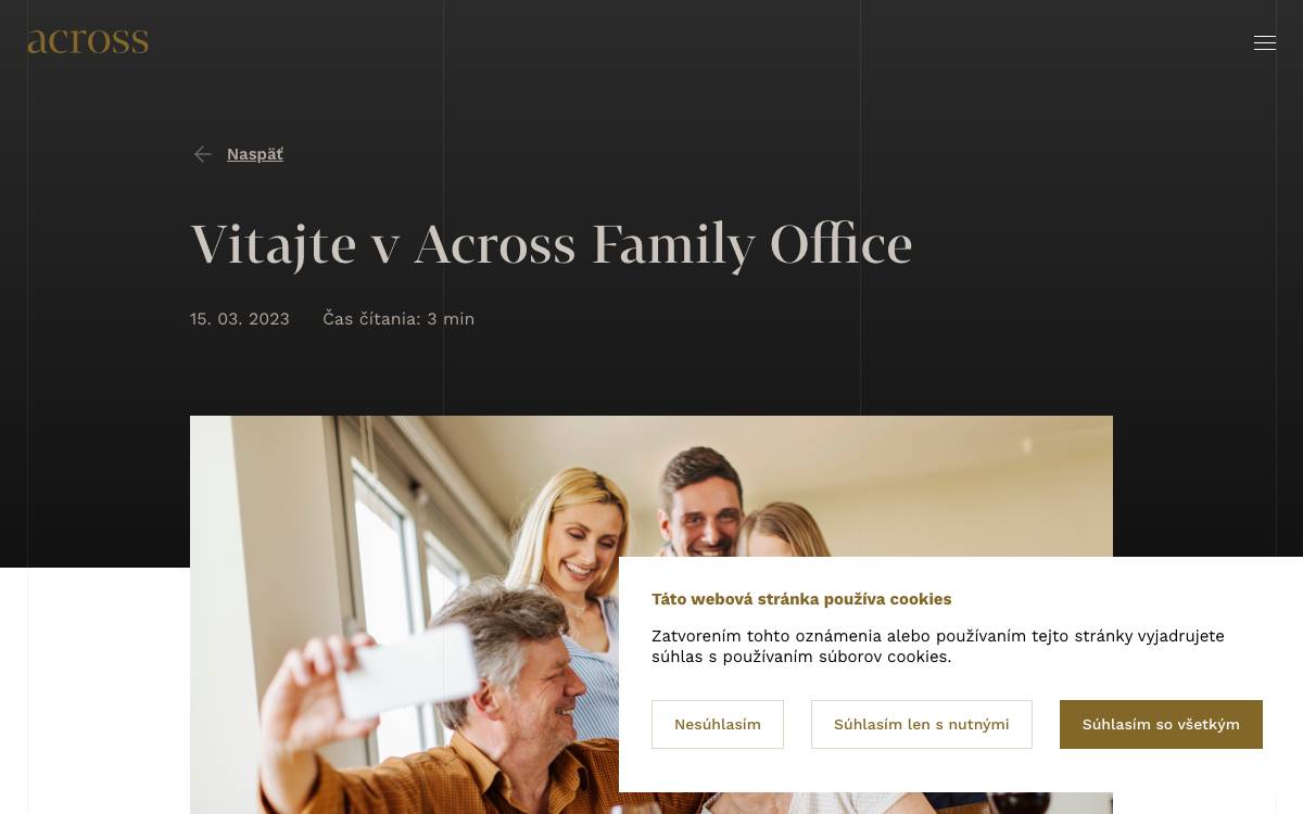 Across Family Office website preview