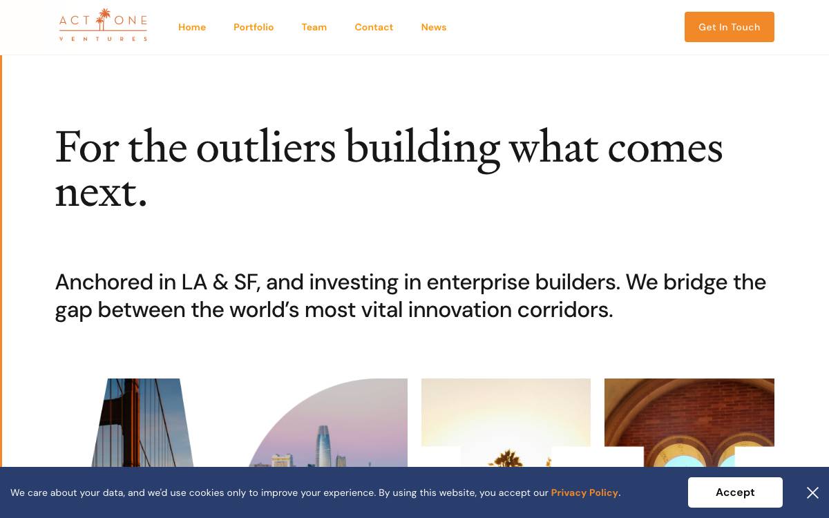 Act One Ventures website preview