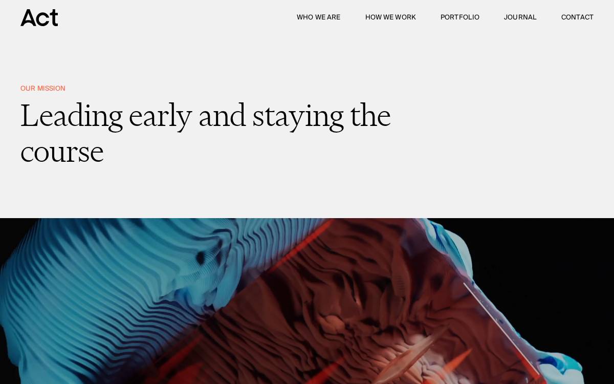 Act Venture Capital website preview