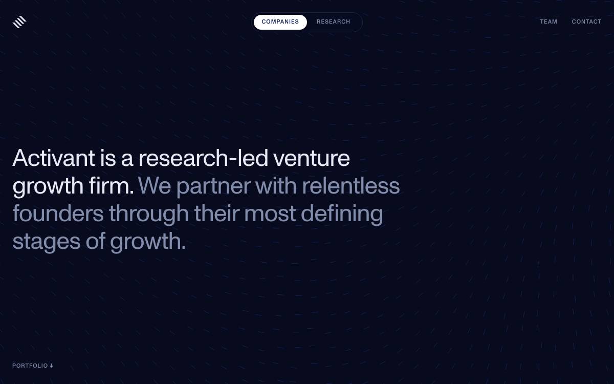 Activant Capital website preview