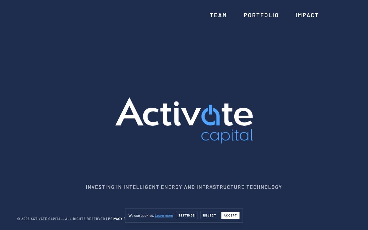 ACTIVATE CAPITAL PARTNERS website preview
