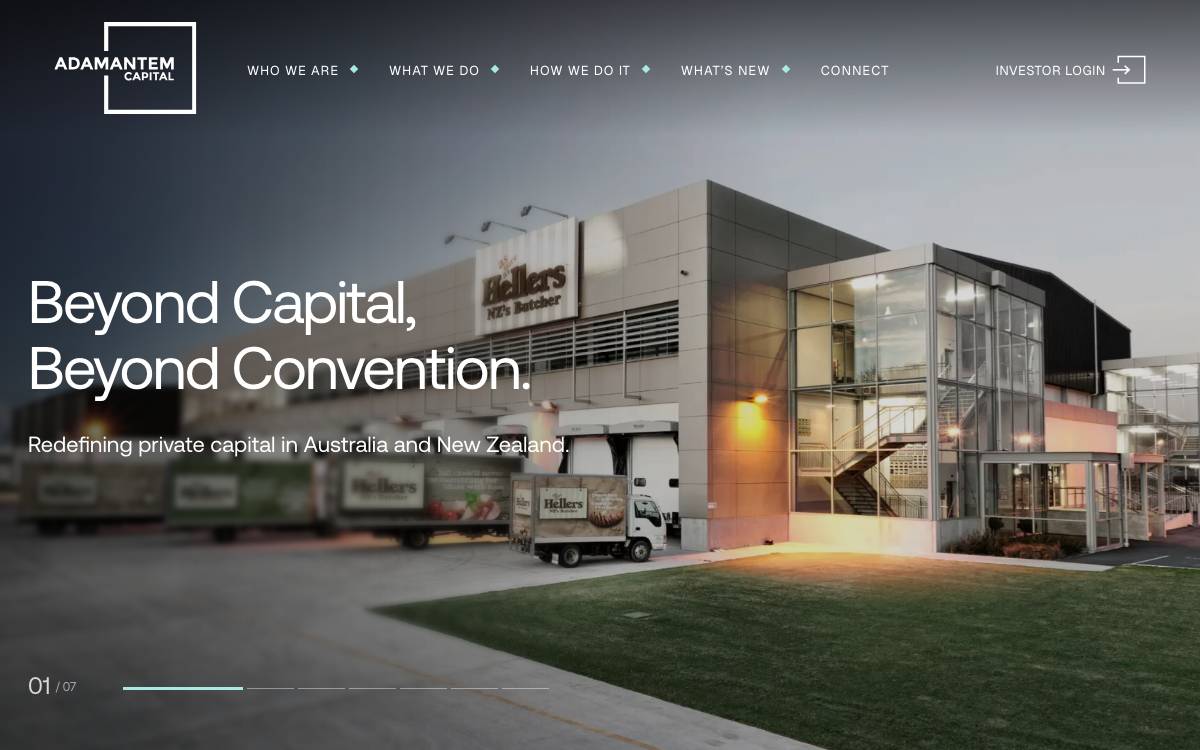 Adamantem Capital website preview