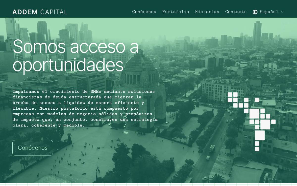 Addem Capital website preview