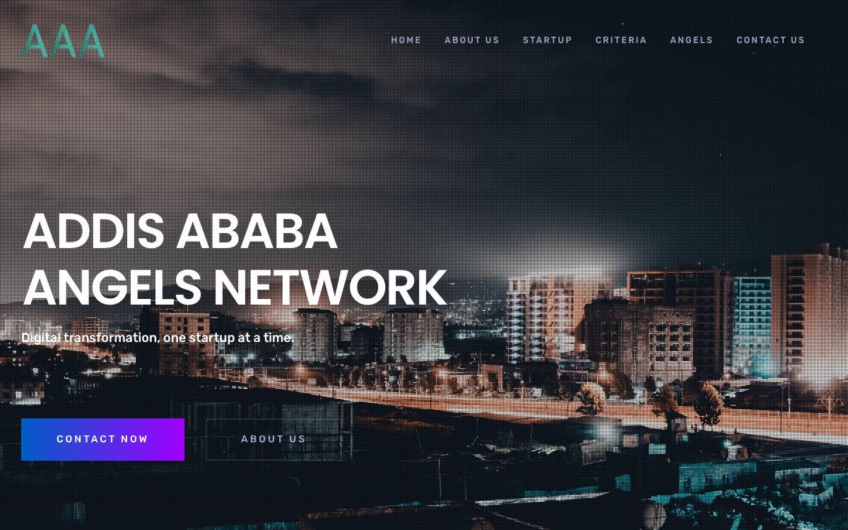 Addis Ababa Angels (AAA) website preview