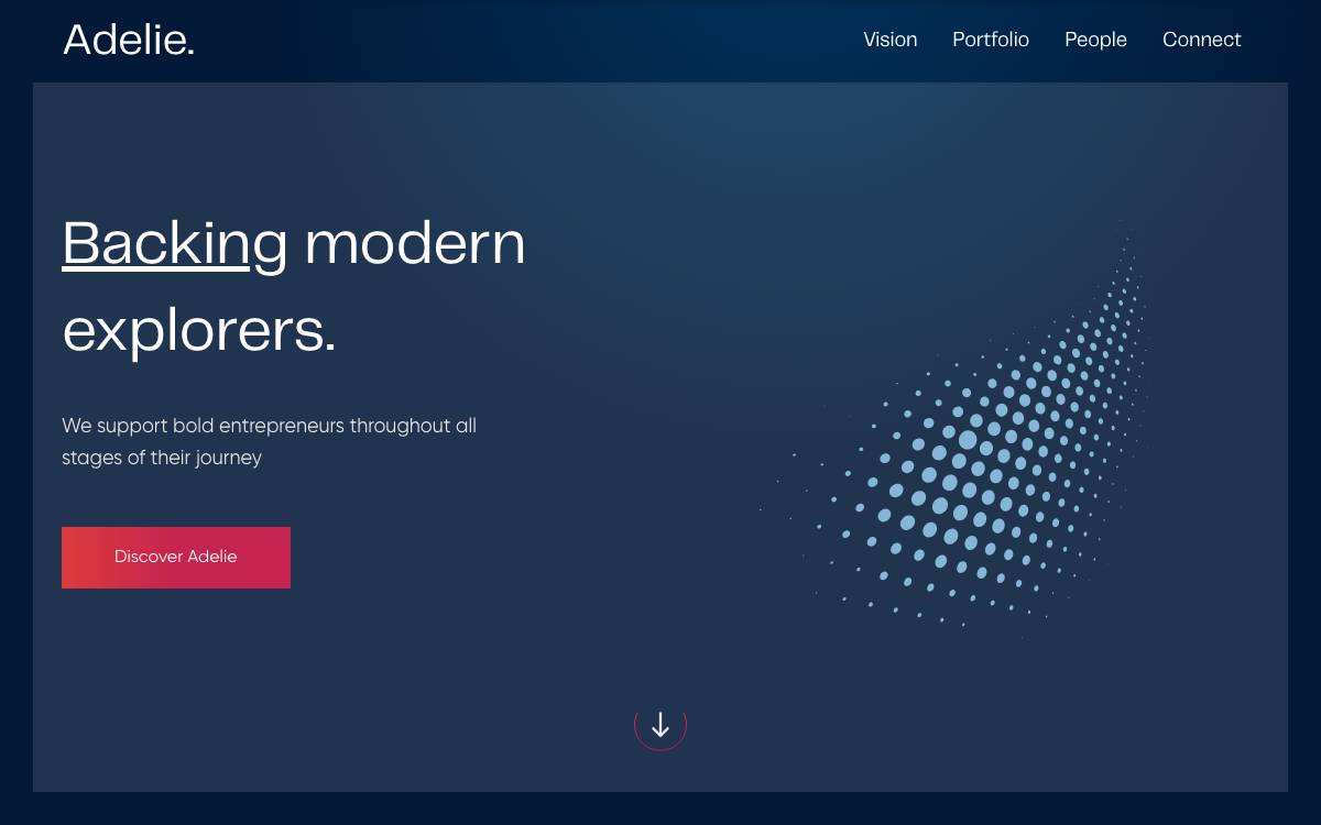 Adelie website preview