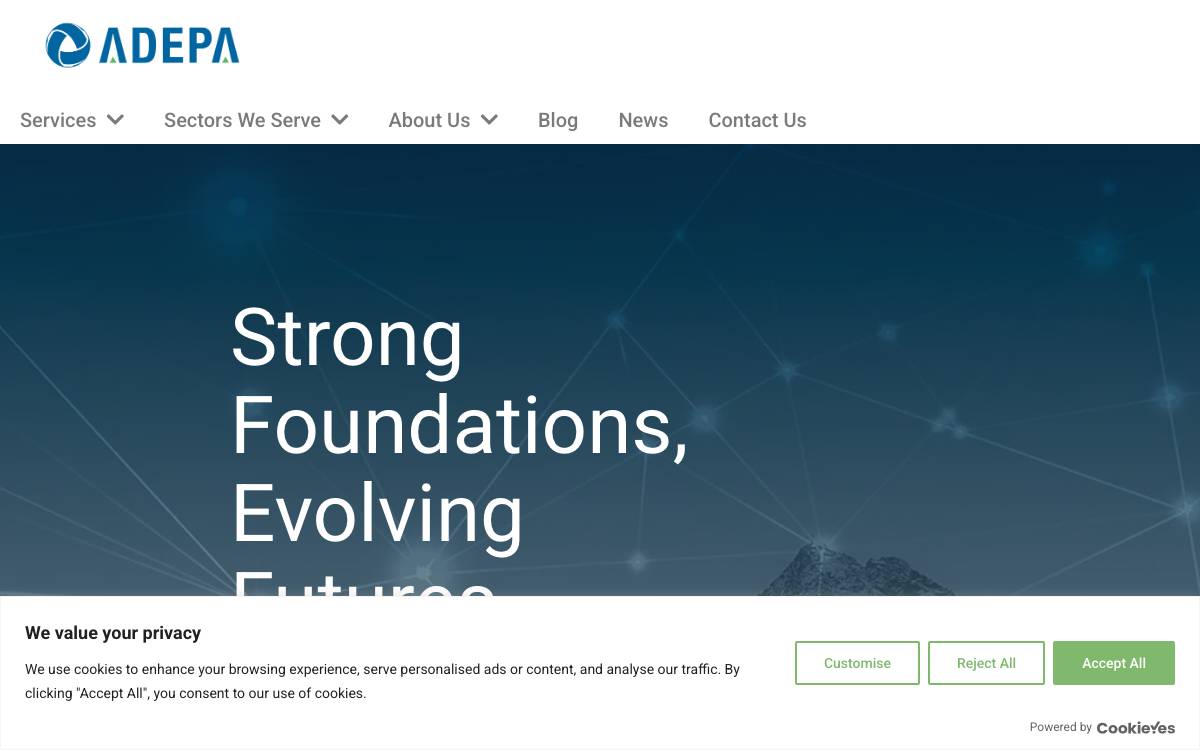 Adepa Asset Servicing Luxembourg website preview
