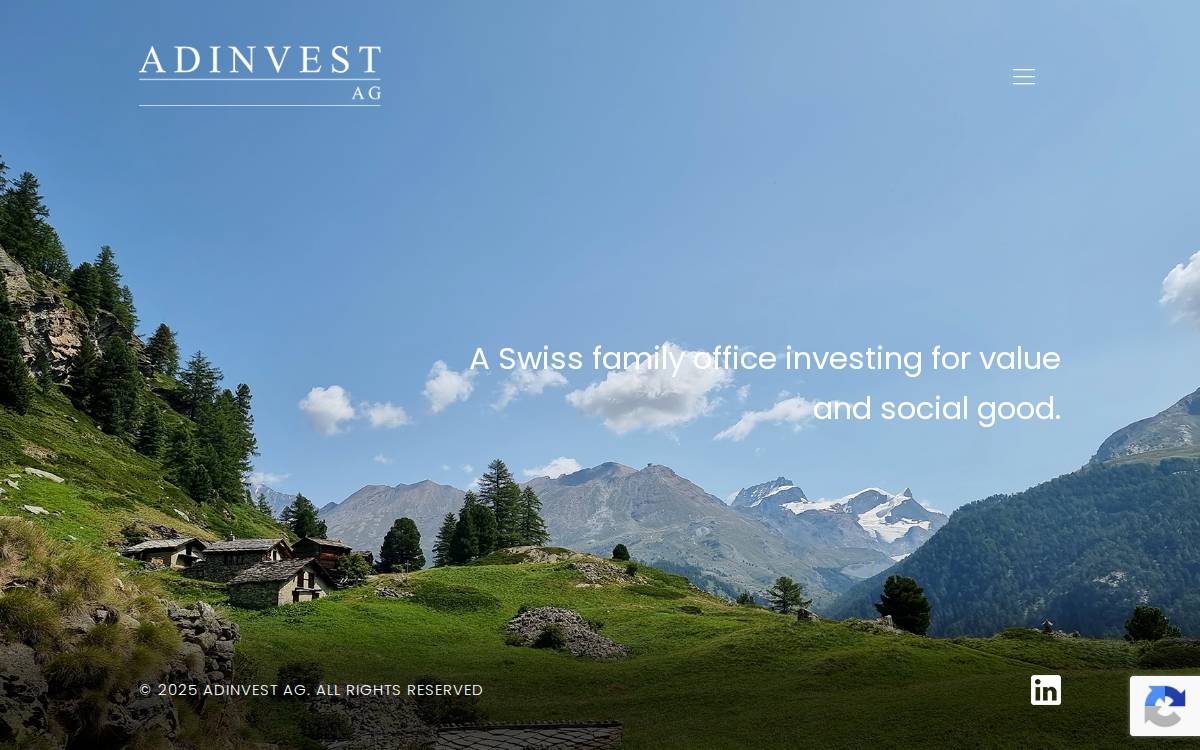 Adinvest AG website preview