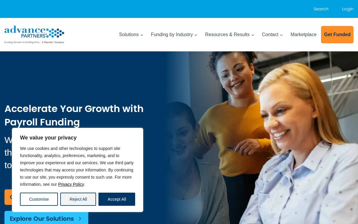 Advance Group website preview