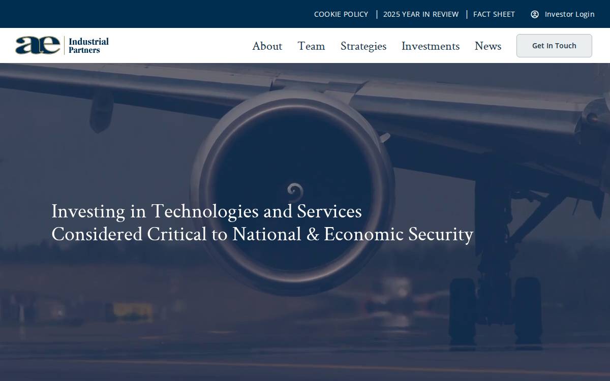 AE Industrial Partners website preview