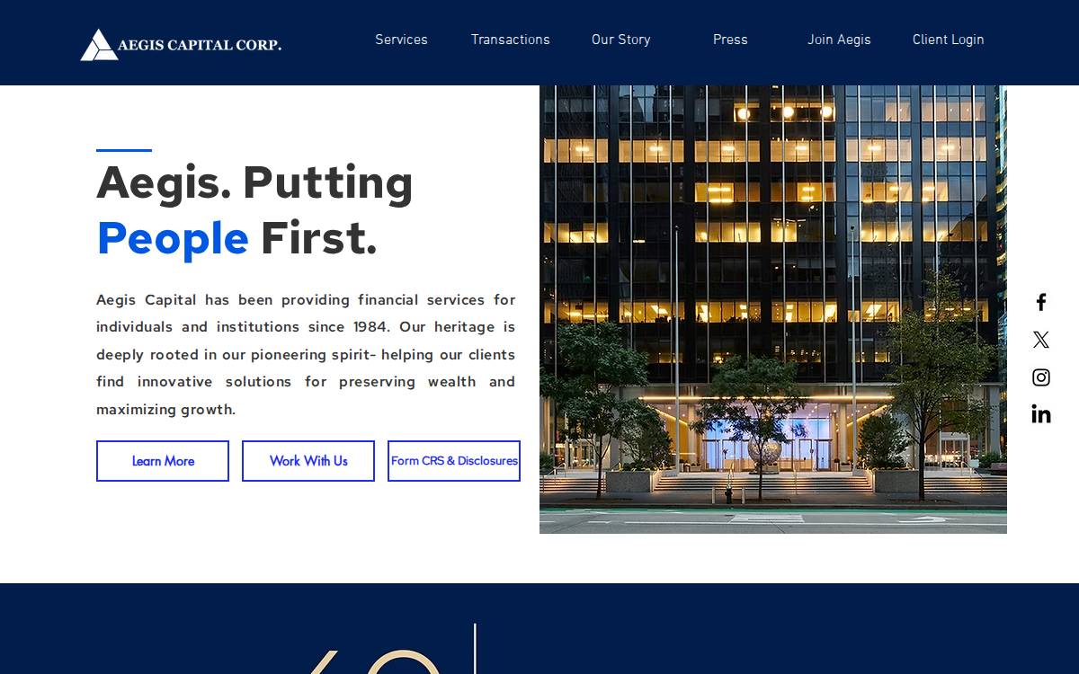 Aegis website preview