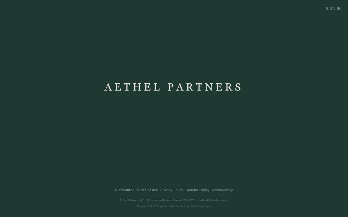 Aethel Partners website preview