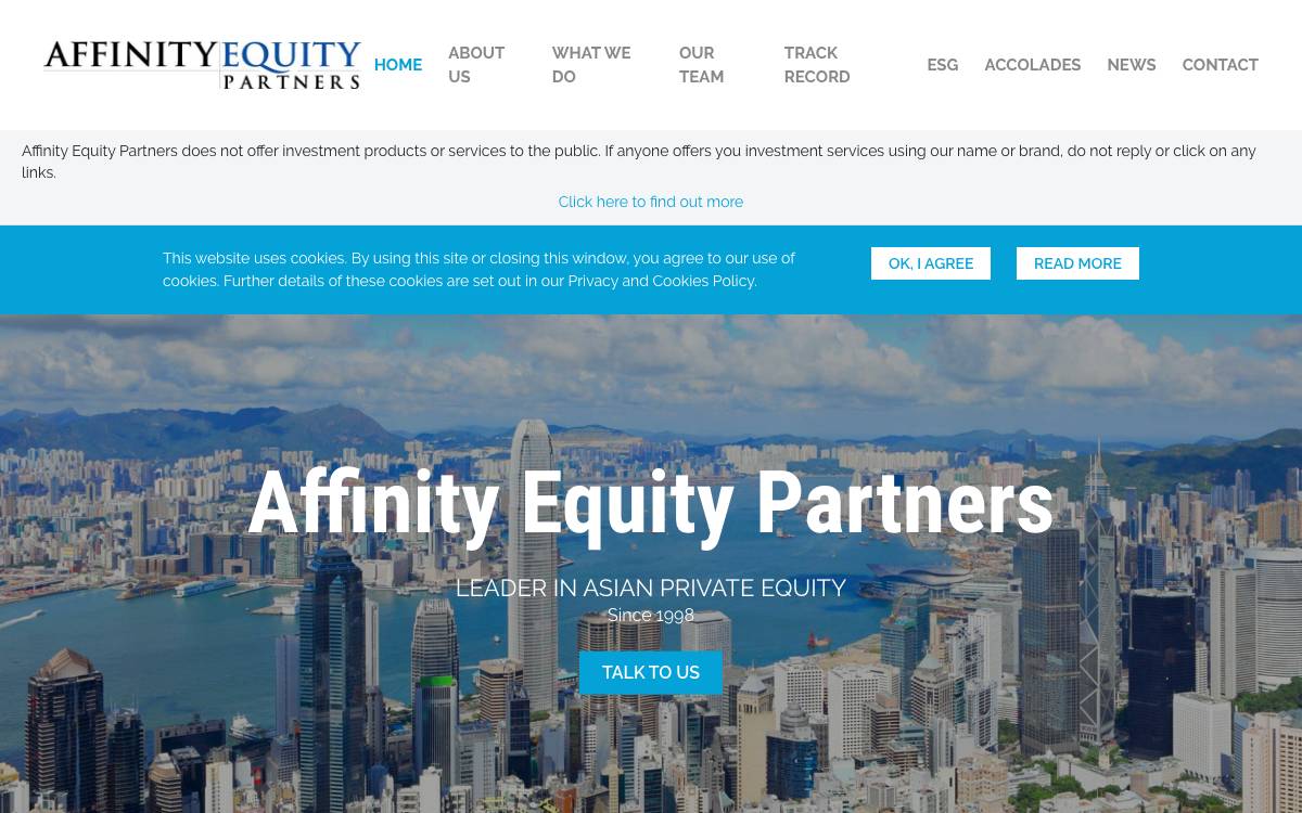 Affinity Equity Partners website preview