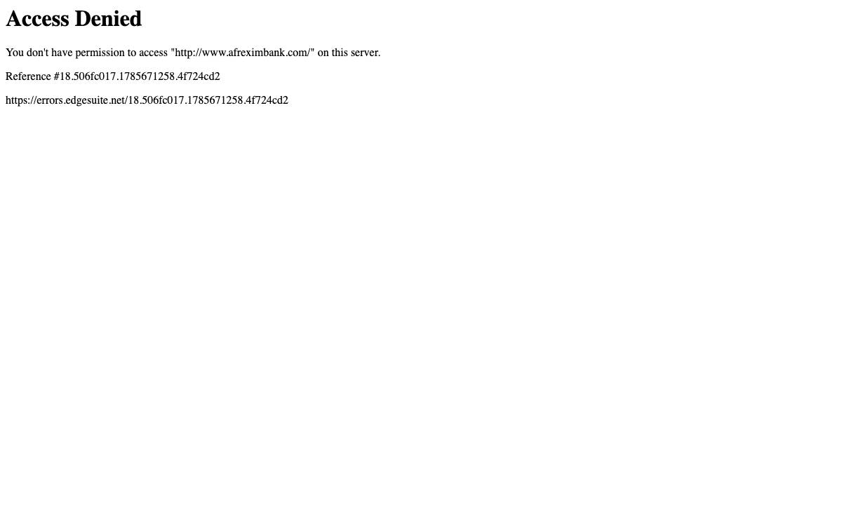 Afreximbank website preview