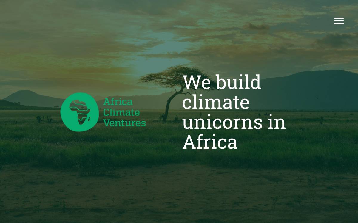 Africa Climate Ventures website preview