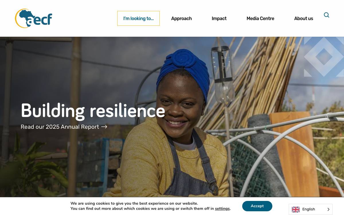 Africa Enterprise Challenge Fund (AECF) website preview