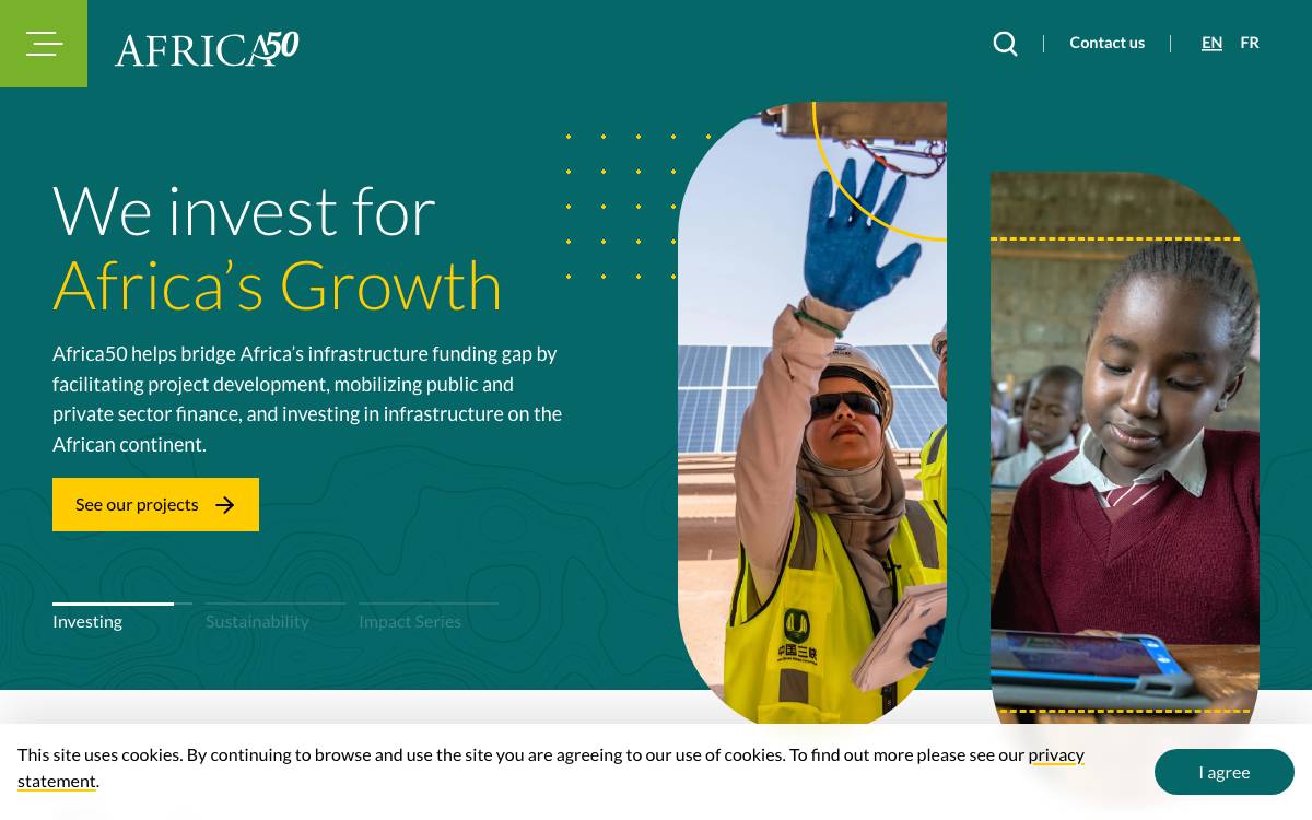 Africa50 website preview