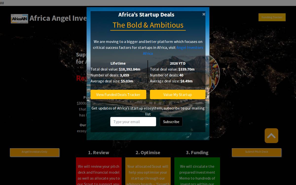 Africaain website preview