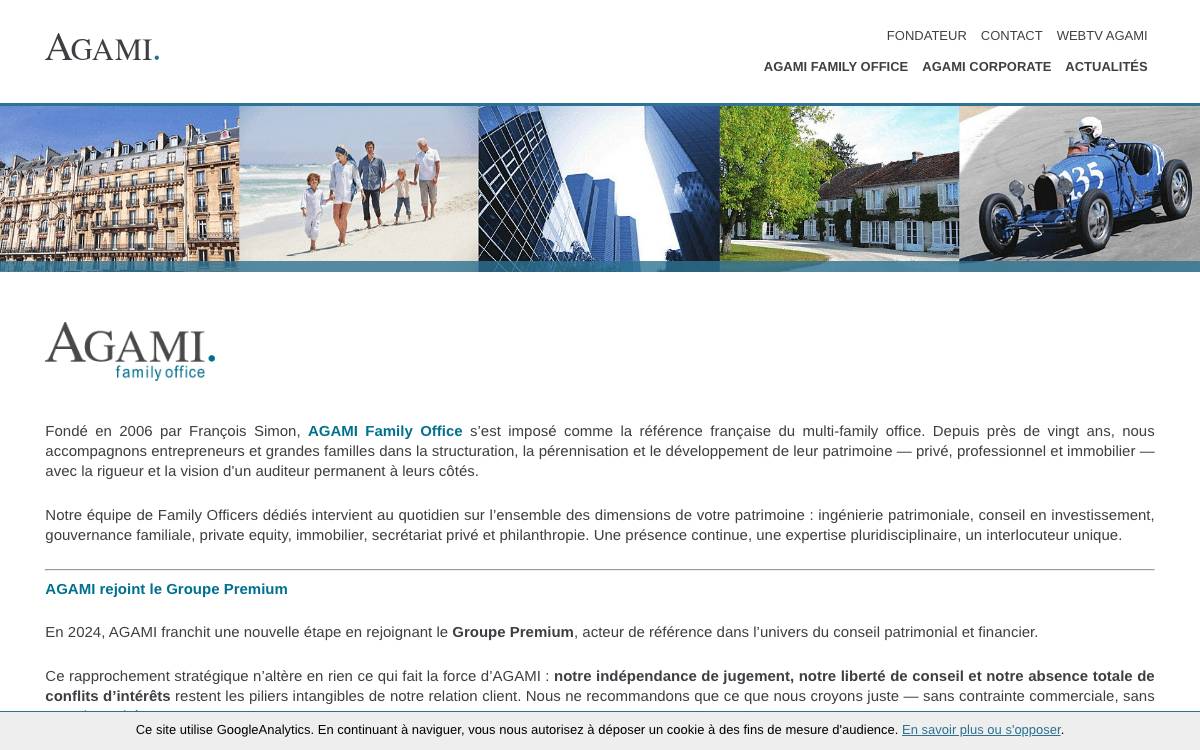 Agami Family Office website preview