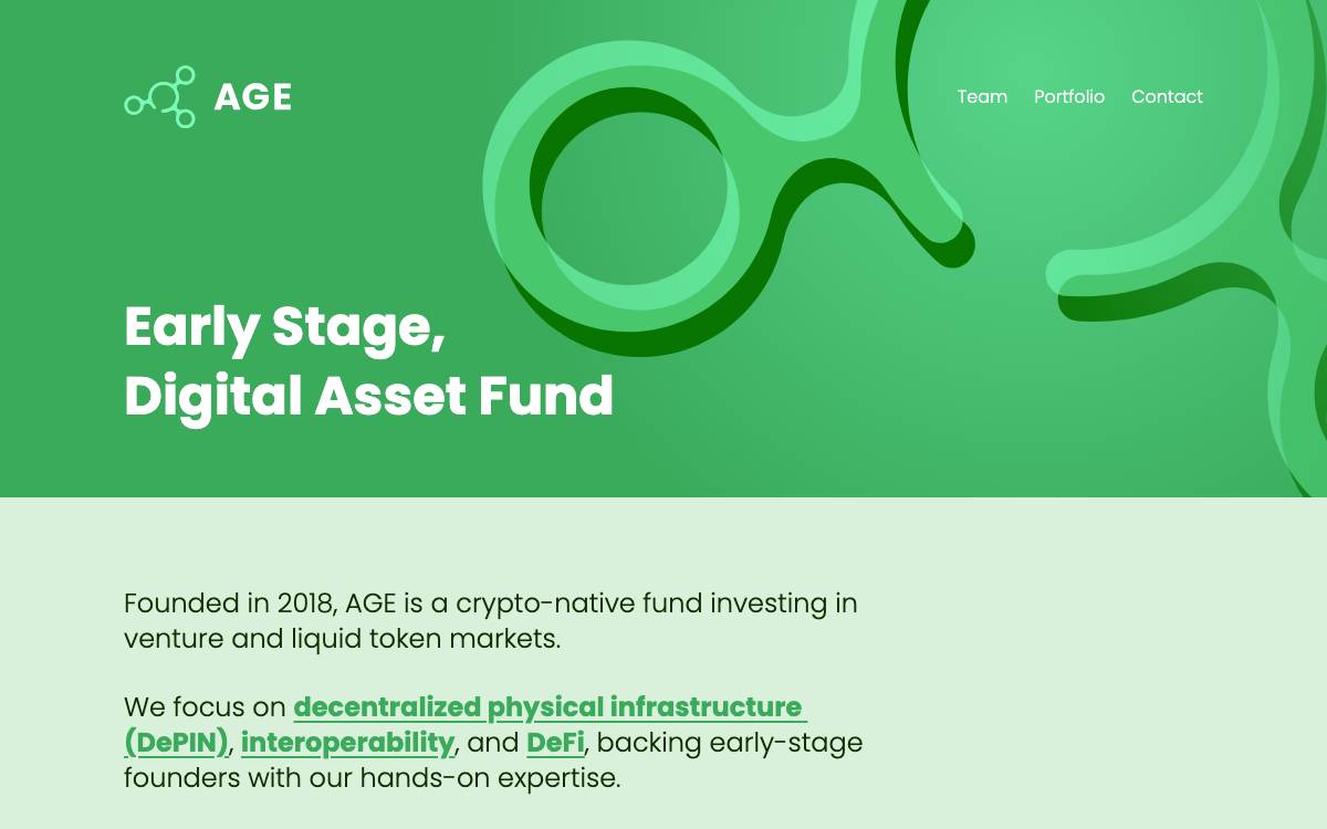 AGE Crypto website preview