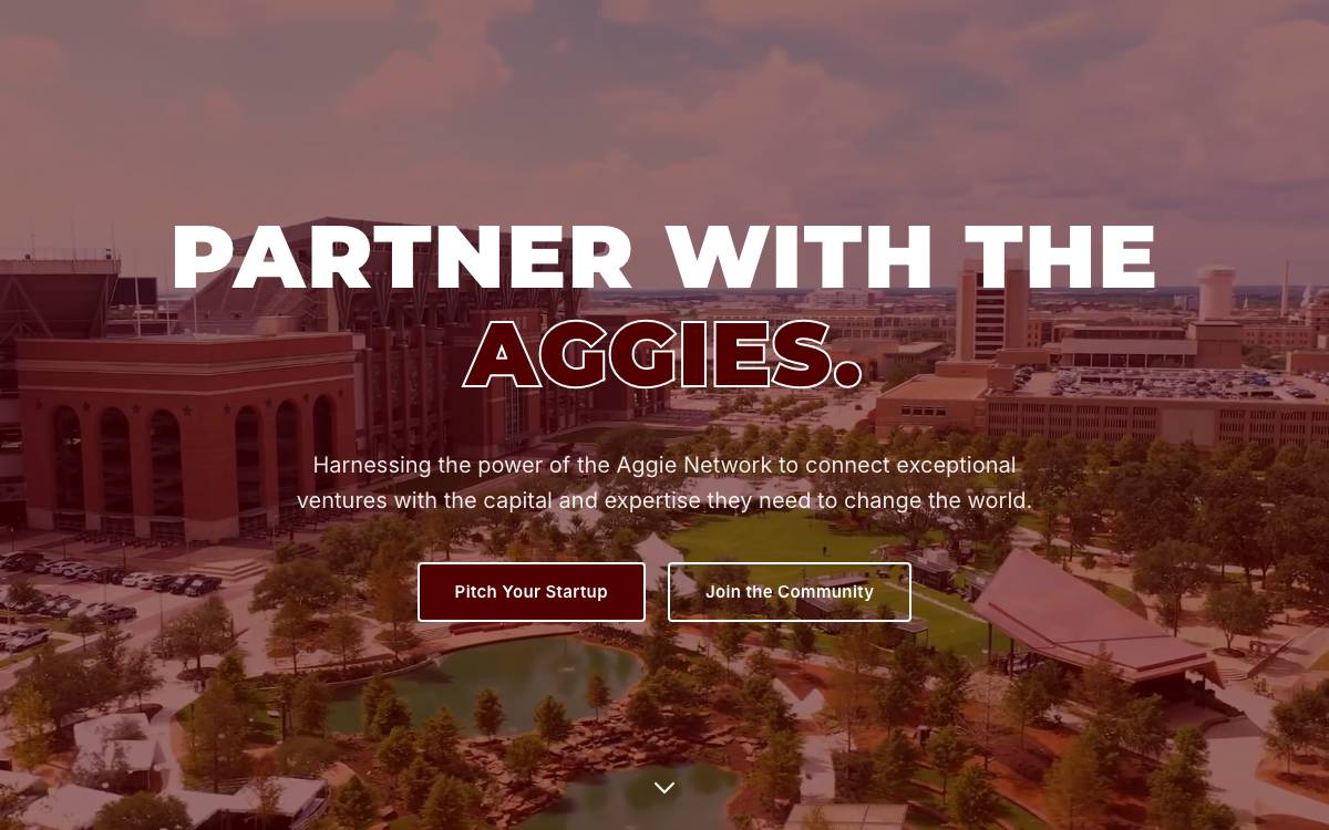 Aggie Angel Network website preview