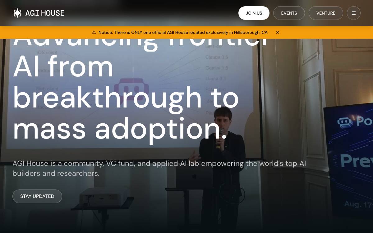 AGI HOUSE VENTURES website preview