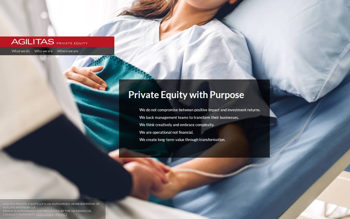 Agilitas Private Equity website preview