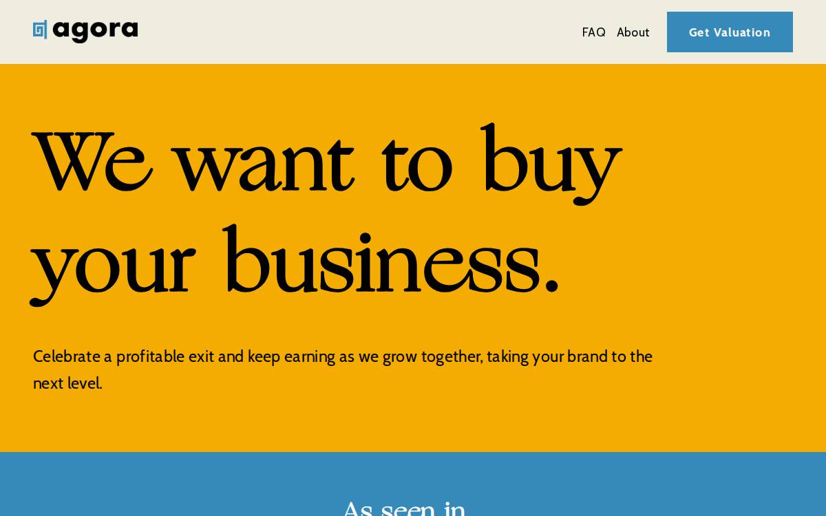 Agora Brands website preview