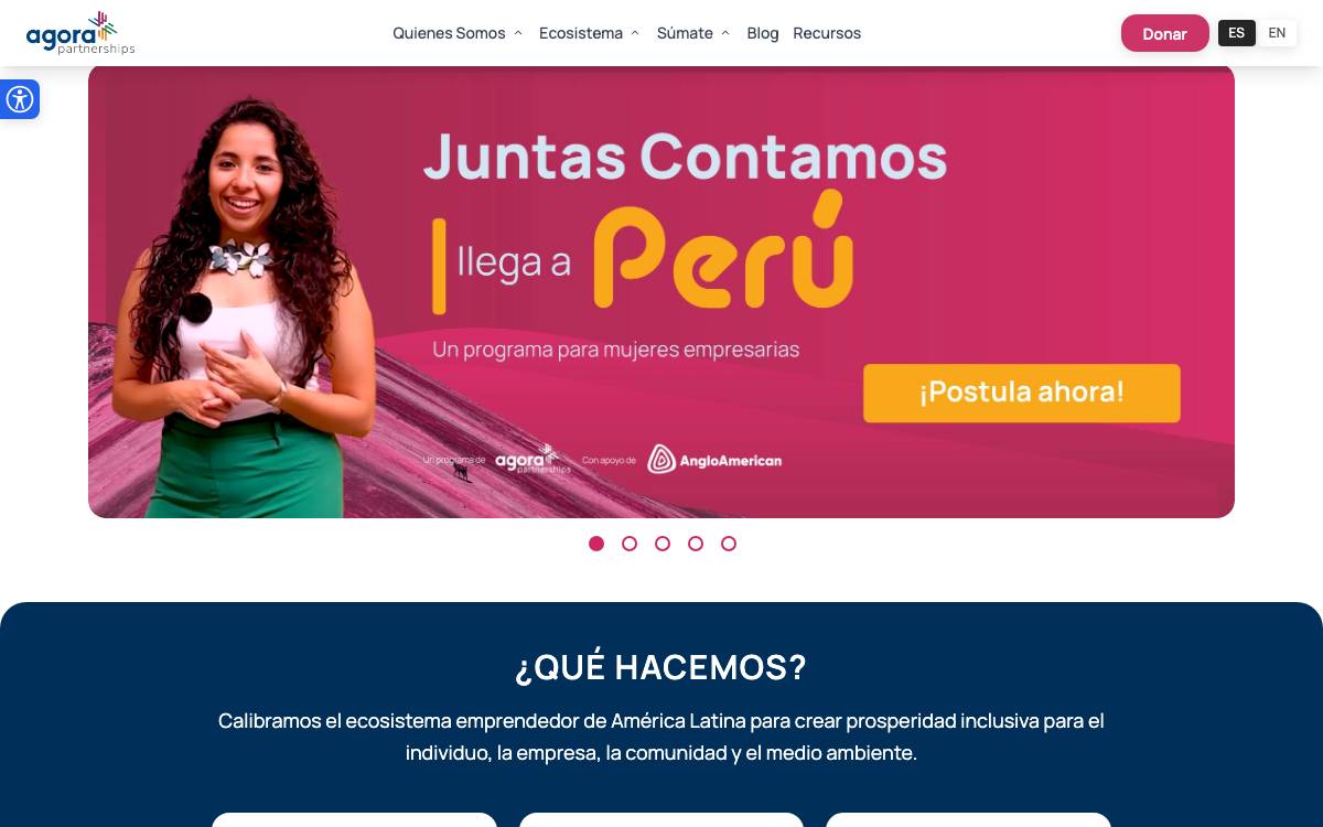 Agora Partnerships / Agora 2030 website preview