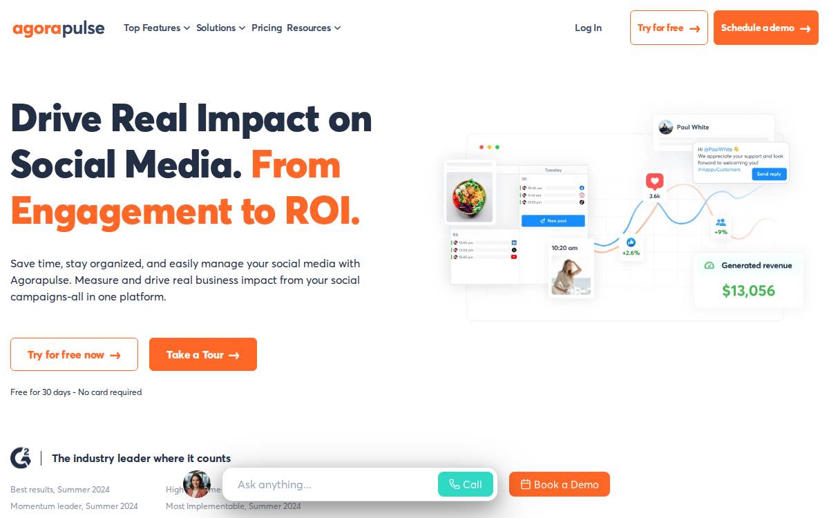 Agorapulse website preview
