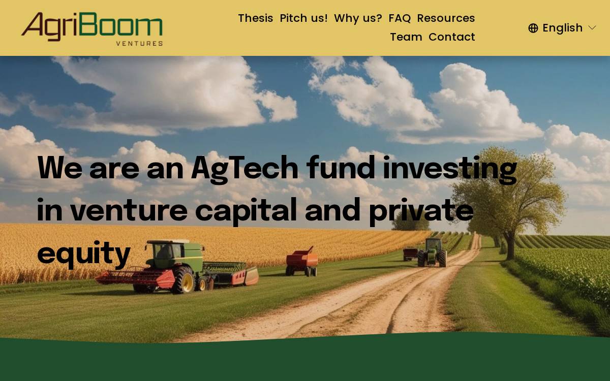 AgriBoom Ventures website preview