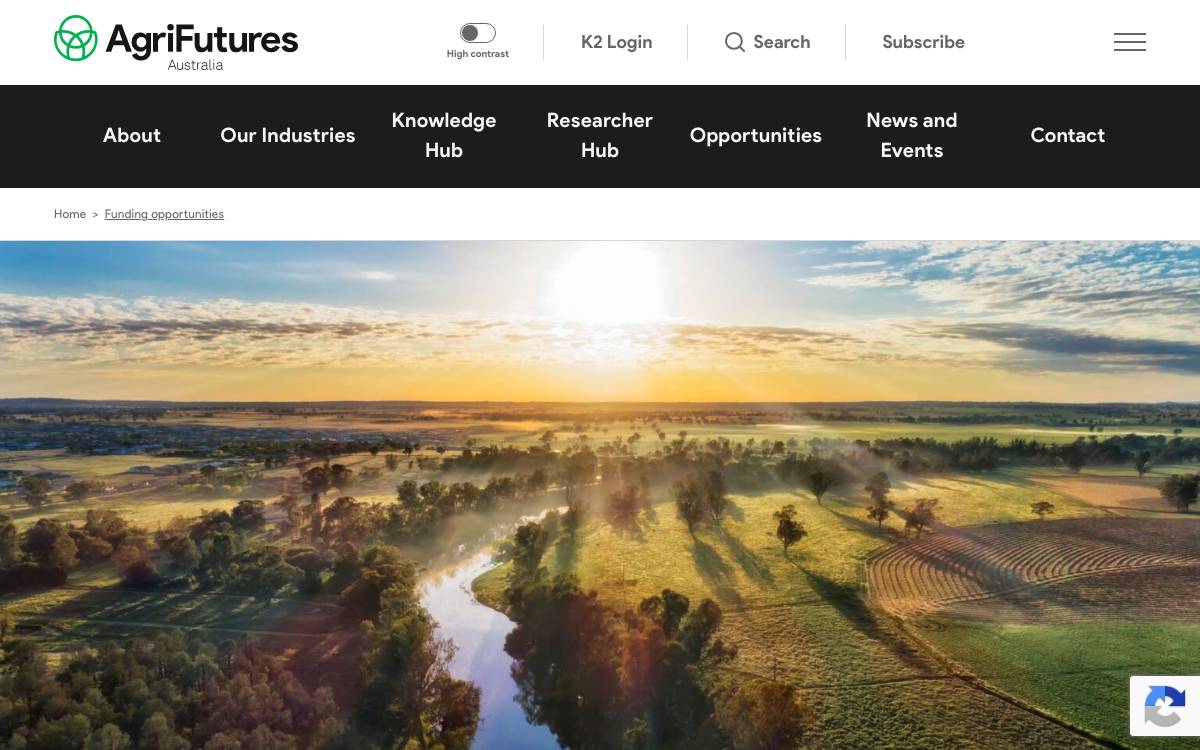 AgriFutures Funding website preview