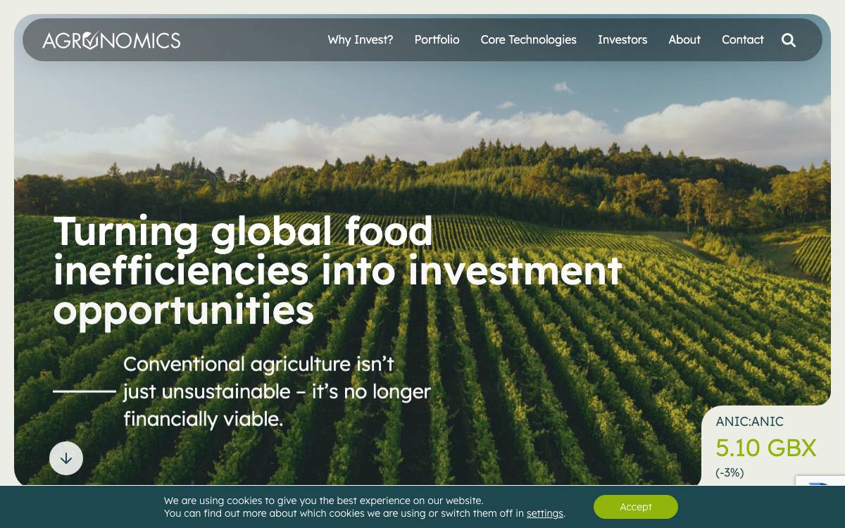 Agronomics website preview