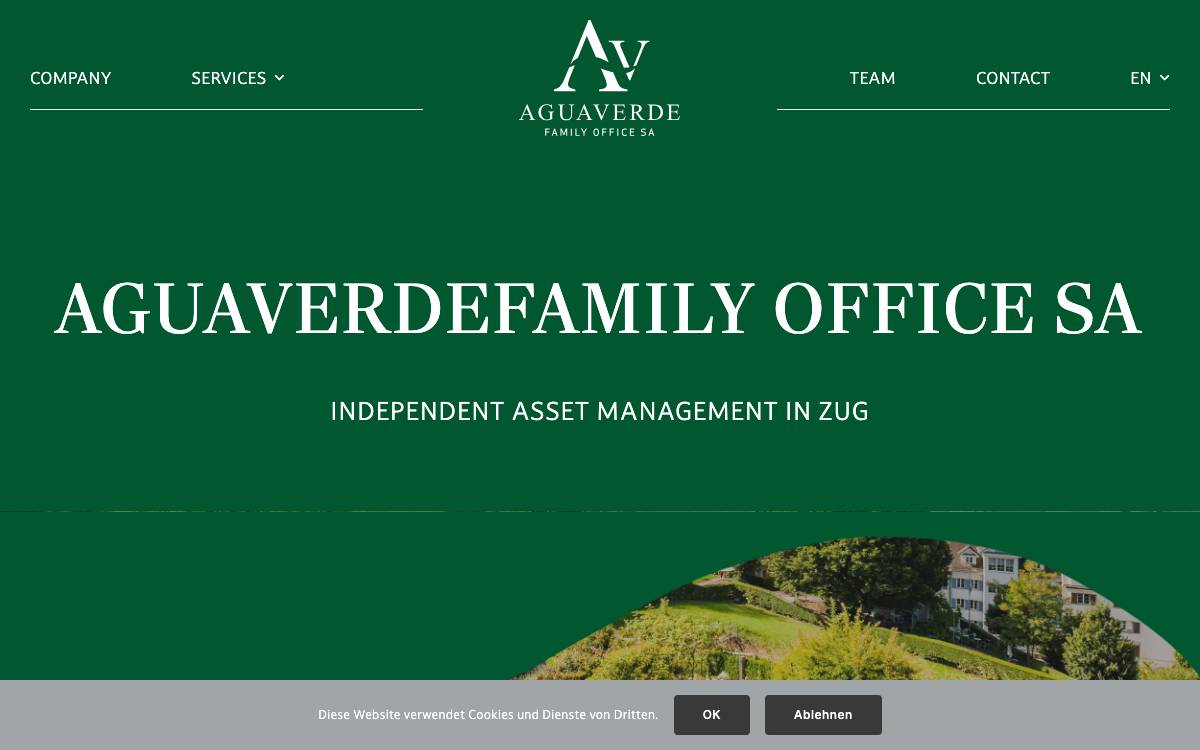 Aguaverde Family Office SA website preview
