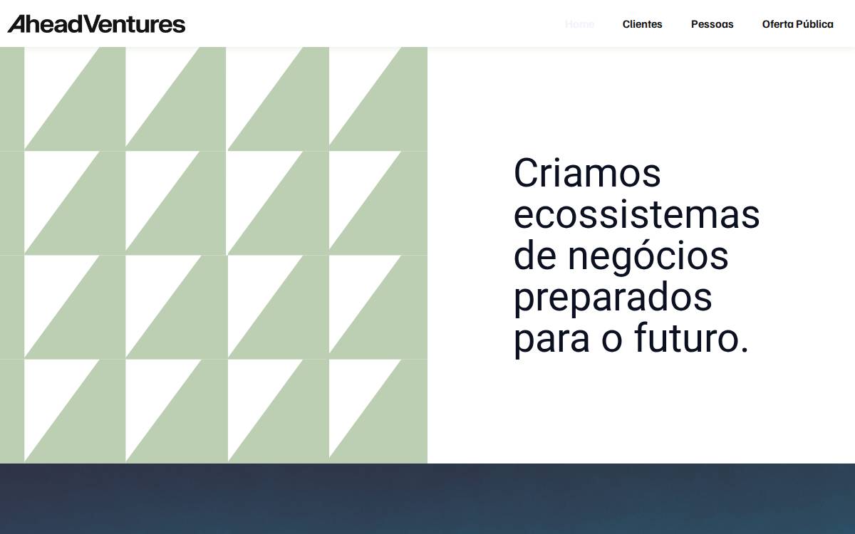 Ahead Ventures website preview