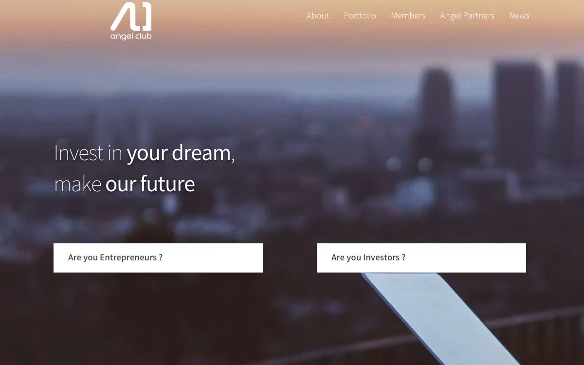 AI Angel Club website preview