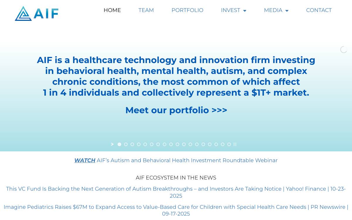 AIF website preview
