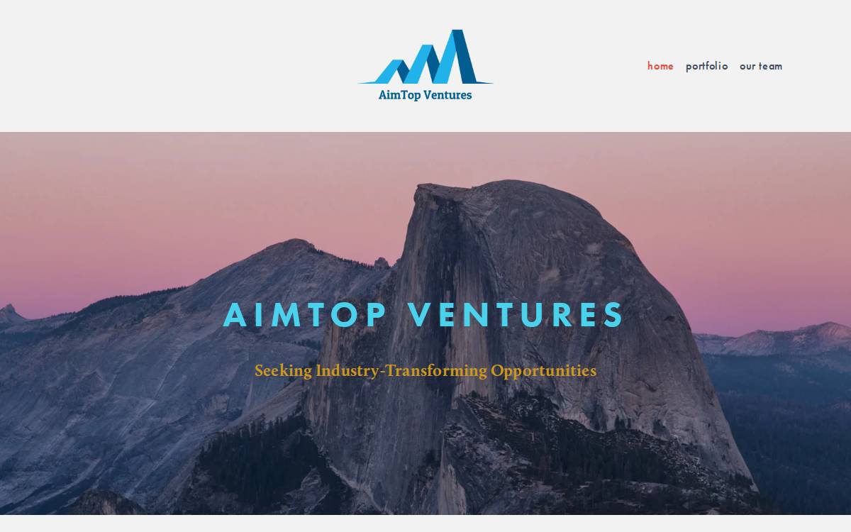 AimTop Ventures website preview