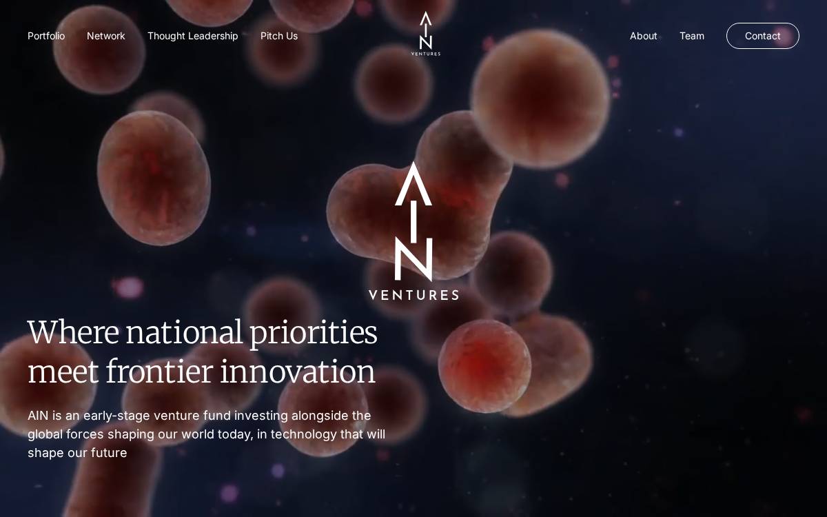 AIN Ventures website preview