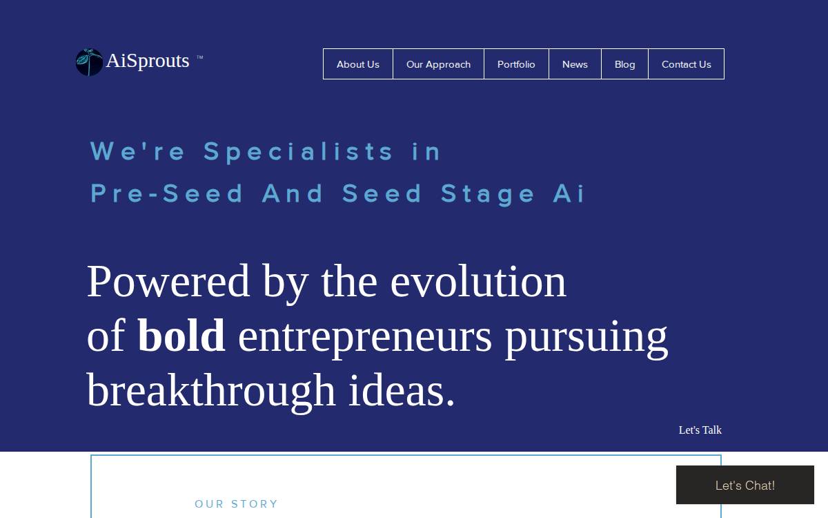 AiSprouts VC website preview