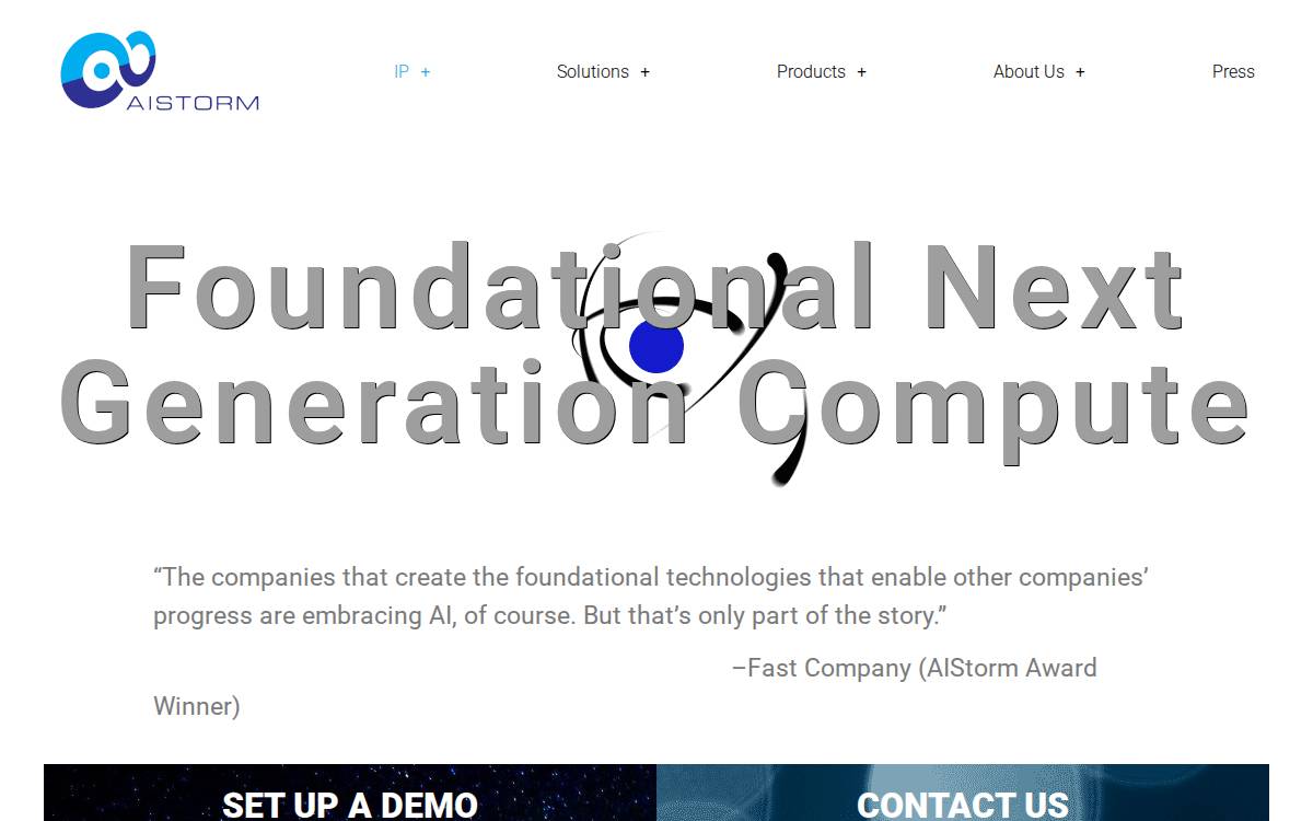 AIStorm Inc. website preview