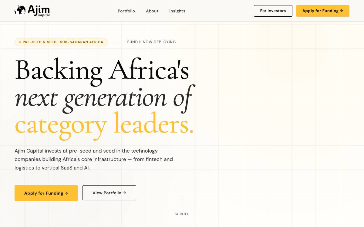 Ajim Capital website preview