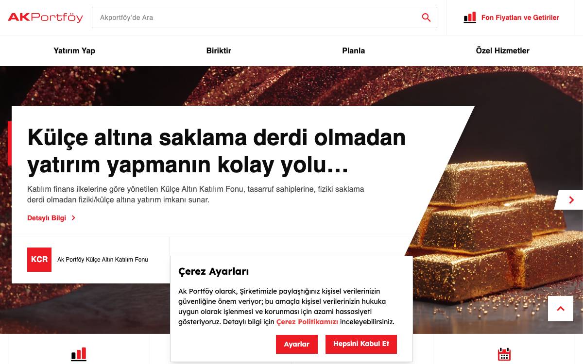 Ak Portfoy website preview