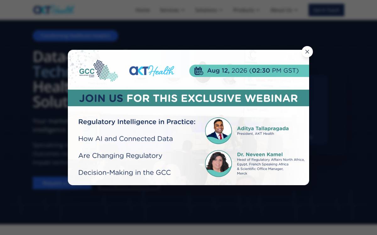 AKT Health website preview