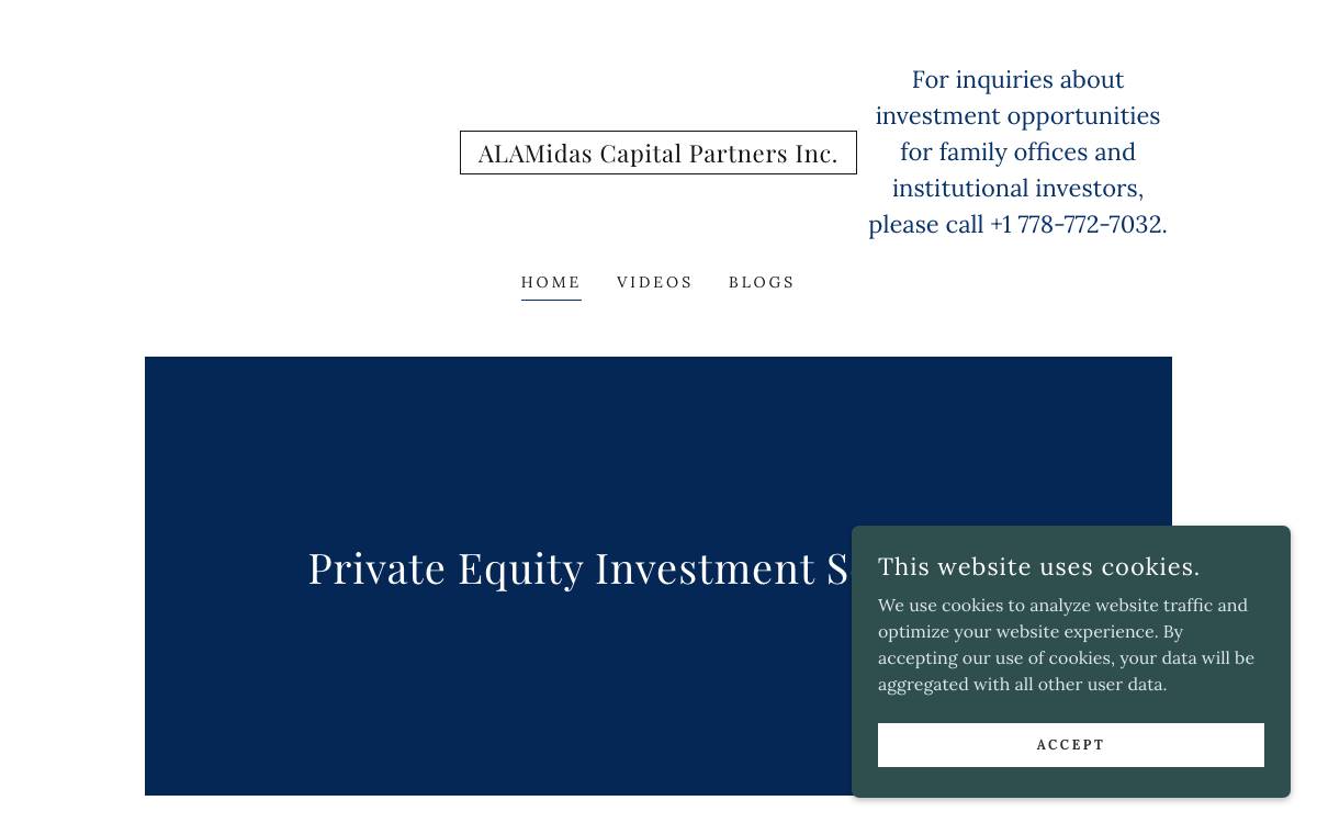 ALAMidas Capital Partners website preview