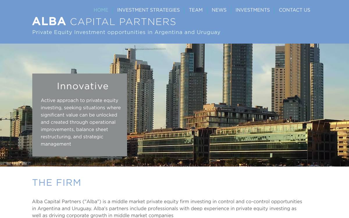 Alba Capital Partners website preview
