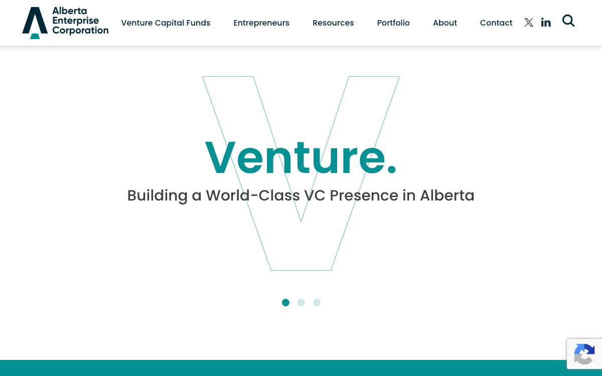 Alberta Enterprise Corporation website preview
