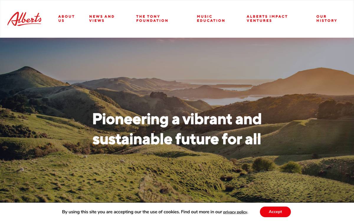 Alberts Impact Ventures website preview